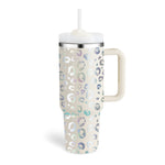 40oz Stainless Steel Coffee Mug with Straw & Handle – Large Capacity Travel Cup