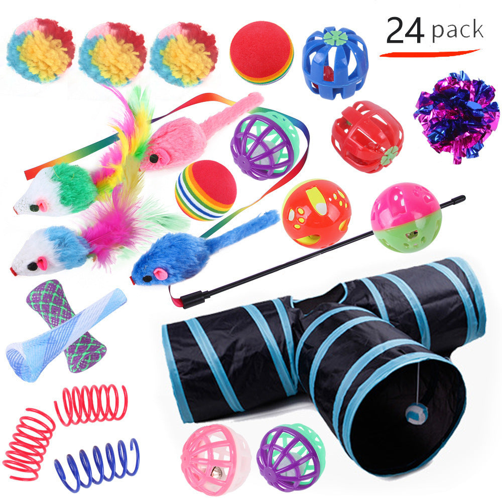 Pet Cat Toy Tunnel Set – Interactive Channel Play for Cats & Kittens