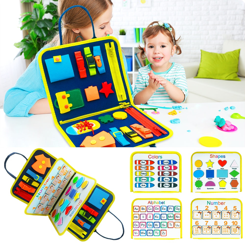New Busy Book Children’s Sensory Learning Toy – Montessori Busy Board for Toddlers