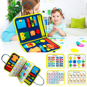 New Busy Book Children’s Sensory Learning Toy – Montessori Busy Board for Toddlers