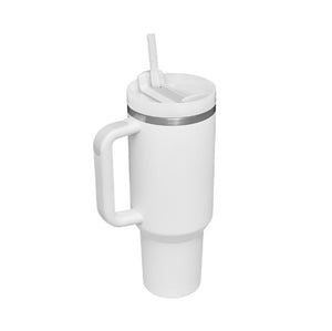 40oz Personalized Stainless Steel Coffee Tumbler – Insulated Travel Mug with Handle