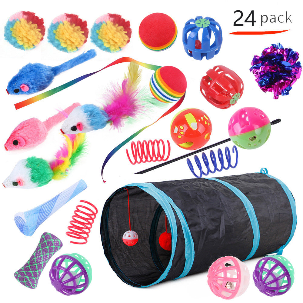 Pet Cat Toy Tunnel Set – Interactive Channel Play for Cats & Kittens