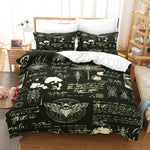 Acherontia Lachesis Printed Bedding Set – Modern 3-Piece Bed Sheet & Quilt Cover