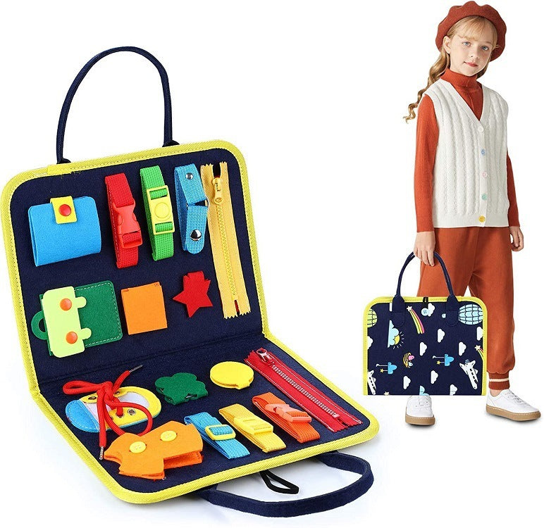 New Busy Book Children’s Sensory Learning Toy – Montessori Busy Board for Toddlers