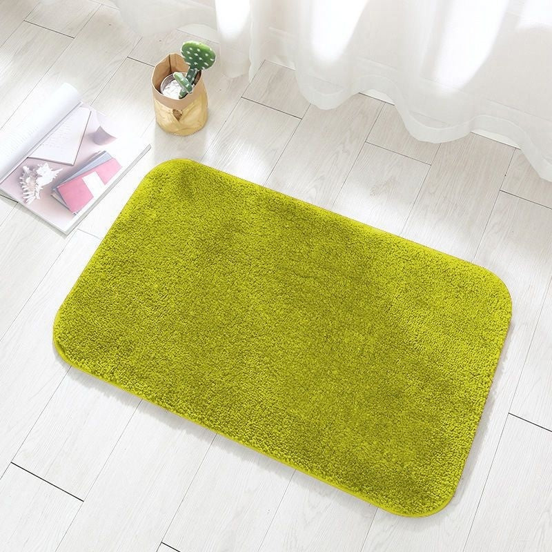 Bathroom Absorbent Floor Mat – Soft Flannel, Non-Slip, Quick-Dry & Stylish