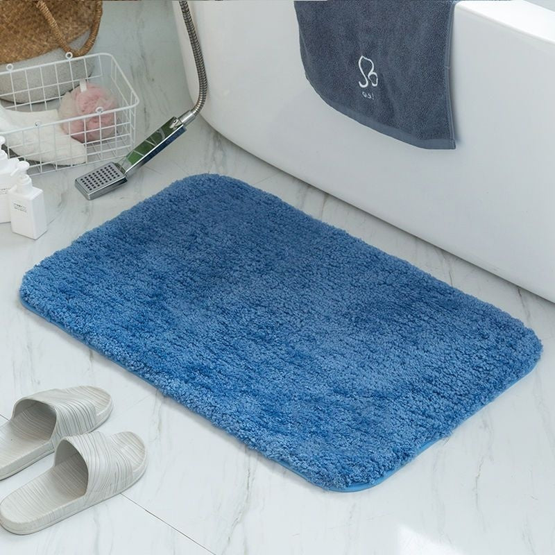 Bathroom Absorbent Floor Mat – Soft Flannel, Non-Slip, Quick-Dry & Stylish