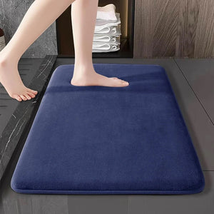 Bathroom Absorbent Floor Mat – Soft Flannel, Non-Slip, Quick-Dry & Stylish