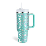 40oz Stainless Steel Coffee Mug with Straw & Handle – Large Capacity Travel Cup