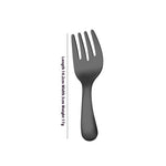 Stainless Steel Short Handle Round Head Shell Spoon & Fork – Elegant Dining Cutlery