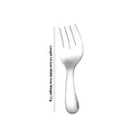 Stainless Steel Short Handle Round Head Shell Spoon & Fork – Elegant Dining Cutlery