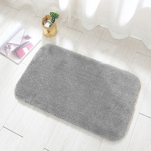 Bathroom Absorbent Floor Mat – Soft Flannel, Non-Slip, Quick-Dry & Stylish