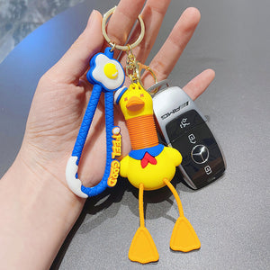 Personalized Sailor Duck Keychain – Cute PVC Cartoon Bag & Key Accessory