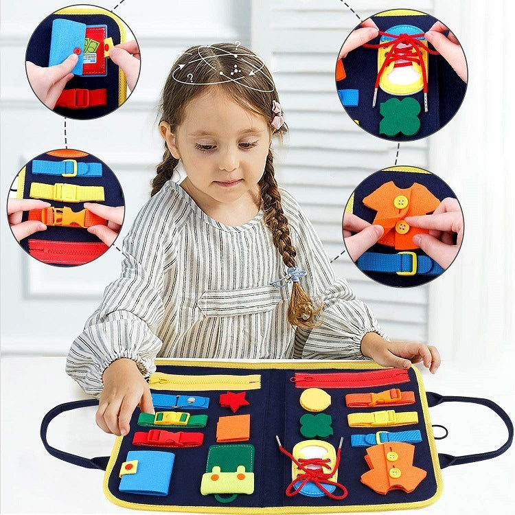 New Busy Book Children’s Sensory Learning Toy – Montessori Busy Board for Toddlers