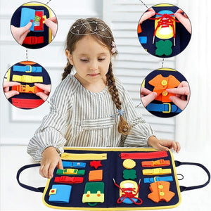 New Busy Book Children’s Sensory Learning Toy – Montessori Busy Board for Toddlers