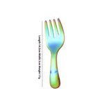Stainless Steel Short Handle Round Head Shell Spoon & Fork – Elegant Dining Cutlery